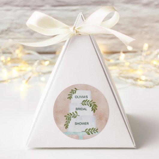 Vrijgezellenfeest Label, bruiloft Cake Envelope Se Ronde Sticker