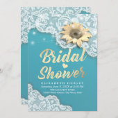 Vrijgezellenfeest Lace Sunflower String Lights Tif Kaart (Voorkant / Achterkant)