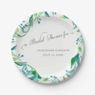 Vrijgezellenfeest Laurel Leaf Wreath Olive Waterve Papieren Bordje