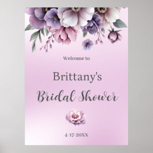 Vrijgezellenfeest Lavendel Waterverf Bloemen Poster
