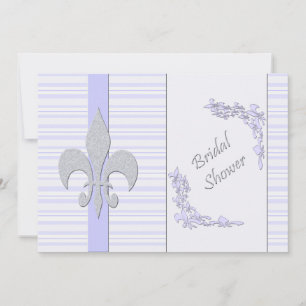 Vrijgezellenfeest lavender en Gray Fleur de Lis Kaart