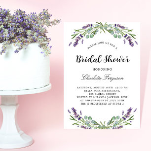 Vrijgezellenfeest lavender eucalyptus florals luxe kaart