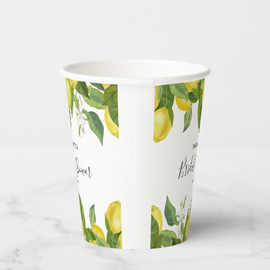 Vrijgezellenfeest Lemon Citrus Paper cup Papieren Bekers (Rechts)