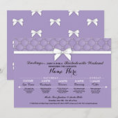 vrijgezellenfeest Lila rondweg Bachelorette uitnod Programma (Voorkant / Achterkant)