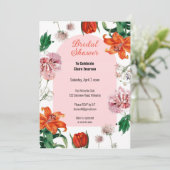 Vrijgezellenfeest Lily Floral Kaart (Staand voorkant)