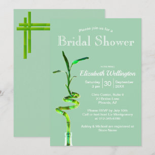 Vrijgezellenfeest Lucky Bamboo Pastel Green Sjablo Kaart