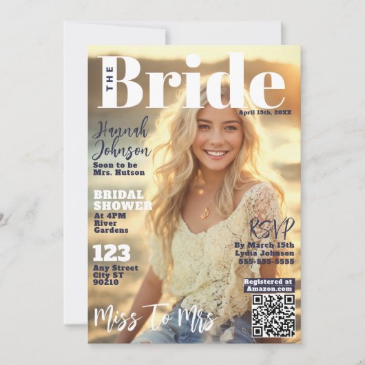 Vrijgezellenfeest Magazine Hoesje Kaart (Voorkant)