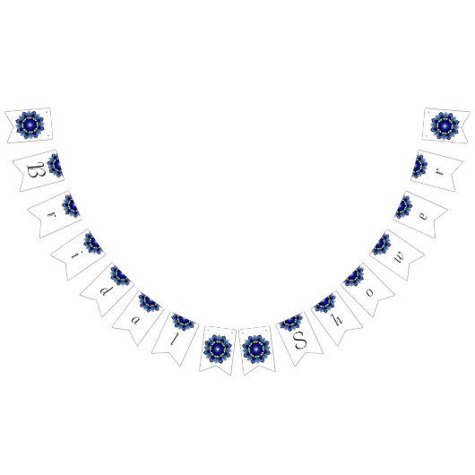 Vrijgezellenfeest. Mandala in donkerblauw Vlaggetjes (Alle)