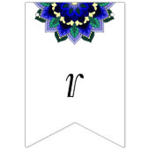 Vrijgezellenfeest. Mandala in donkerblauw Vlaggetjes (Derde vlag)