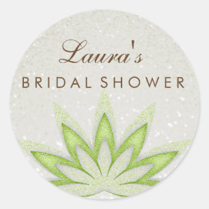 Vrijgezellenfeest Mandala Lotus Flower Green Ronde Sticker
