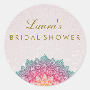 Vrijgezellenfeest Mandala Lotus Flower Swirl Ronde Sticker