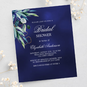 Vrijgezellenfeest marineblauw groen budgetuitnodig flyer