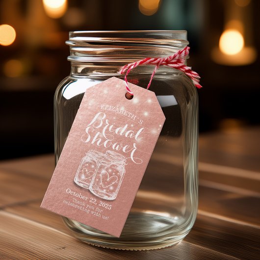Vrijgezellenfeest Mason Jars String Lights Roos Go Cadeaulabel