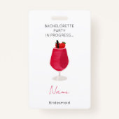 Vrijgezellenfeest Meisjes Weekend Bruidsmeisje Badge (Voorkant)