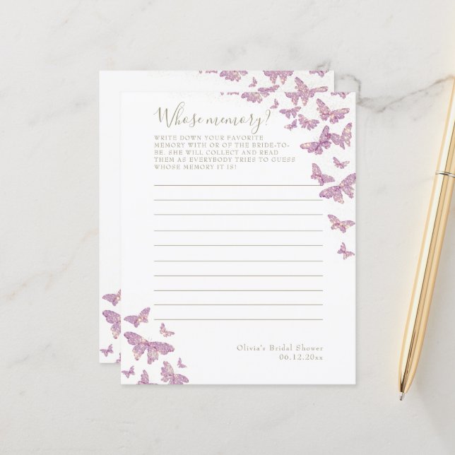 Vrijgezellenfeest met Paarse vlinder waarvan het g (Voorkant / Achterkant in situ)