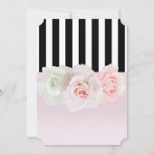Vrijgezellenfeest met roze roze strepen, zwart en  kaart (Achterkant)