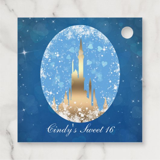 Vrijgezellenfeest met rugleuning met blauw goudsch bedankjes labels (Achterkant)