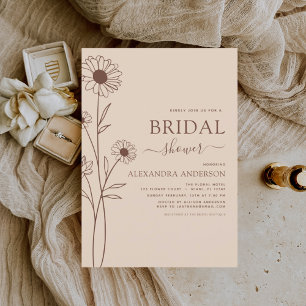 Vrijgezellenfeest minimalistisch botanische flora flyer