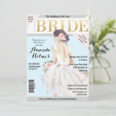 Vrijgezellenfeest Mode Magazine Uitnodiging (Staand voorkant)