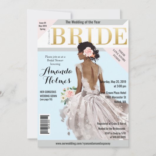 Vrijgezellenfeest Mode Magazine Uitnodiging (Voorkant)