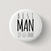 Vrijgezellenfeest Modern Best Man Wedding Button (Voorkant)
