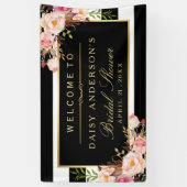 Vrijgezellenfeest Modern  Floral Decor Spandoek (Verticaal)