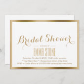 Vrijgezellenfeest Modern Gold Foil Border Elegant Kaart (Voorkant / Achterkant)