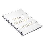 Vrijgezellenfeest Monogrammen Wedding Gold Script Notitieboek (Rechterzijde)