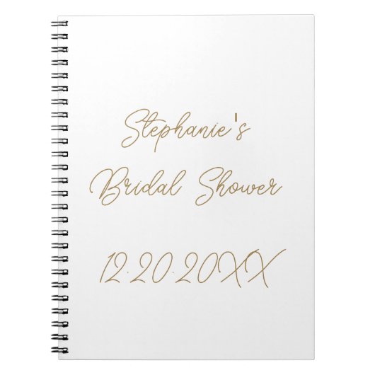 Vrijgezellenfeest Monogrammen Wedding Gold Script Notitieboek (Voorkant)