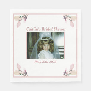 Vrijgezellenfeest Napkin - Dusty Roos Theme met fo Servet