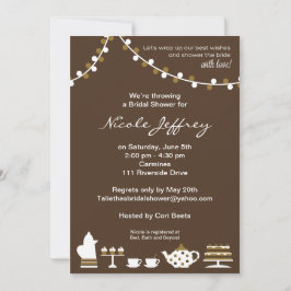 vrijgezellenfeest Nodig chocoladebruin uit, Thea L Kaart