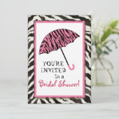 vrijgezellenfeest nodigt Zebra uit, Leopard'n Umbr Kaart (Staand voorkant)