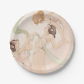  Vrijgezellenfeest Nouveau Mayflies Papieren Bordje (Voorkant)