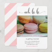 Vrijgezellenfeest Ooh La La Macaron Kaart (Voorkant / Achterkant)