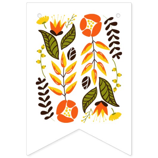 Vrijgezellenfeest oranje Gele Bloemen Trouwbloemen Vlaggetjes (Eerste vlag)