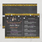 vrijgezellenfeest Paars Chalk Itinerary Bacheloret Programma (Voorkant / Achterkant)