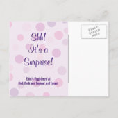 Vrijgezellenfeest Paarse Polka Dots Nodig Briefkaa Uitnodiging Briefkaart (Achterkant)