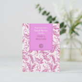 Vrijgezellenfeest Paarse uitnodiging (Staand voorkant)