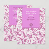 Vrijgezellenfeest Paarse uitnodiging (Voorkant / Achterkant)