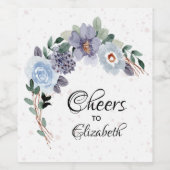 Vrijgezellenfeest Paarse Waterverf Wijn Etiket (Enkel label)