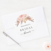 Vrijgezellenfeest pampas roos goudbloem ronde sticker (Envelop)