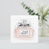 vrijgezellenfeest parfumeflesje kaart (Staand voorkant)