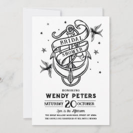 Vrijgezellenfeest Party Traditioneel Tattoo Anker Kaart