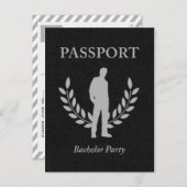 vrijgezellenfeest paspoort uitnodiging briefkaart (Voorkant / Achterkant)