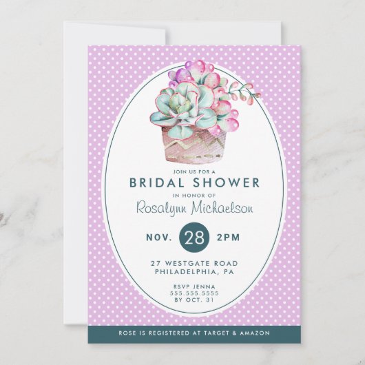 VRIJGEZELLENFEEST | Pastel Waterverf Cactus Kaart (Voorkant)