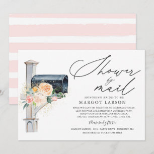 Vrijgezellenfeest per post Uitnodiging Blush Pink