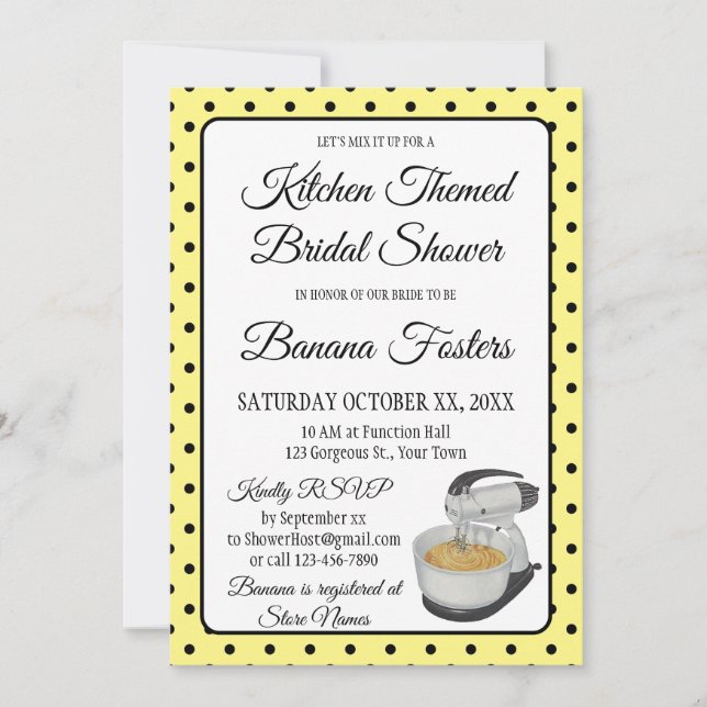 Vrijgezellenfeest  Polka Dots Bogen Geel (Voorkant)