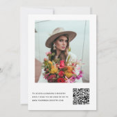 Vrijgezellenfeest QR Code Foto Eucalyptus groen Kaart (Achterkant)