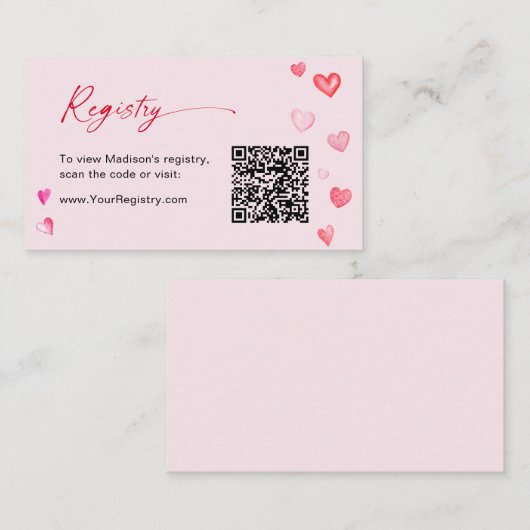 Vrijgezellenfeest QR-coderegistratie van de valent Informatiekaartje (Voorkant / Achterkant)