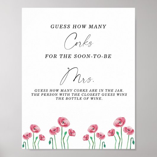 Vrijgezellenfeest raad eens hoeveel kurken Poster (Voorkant)